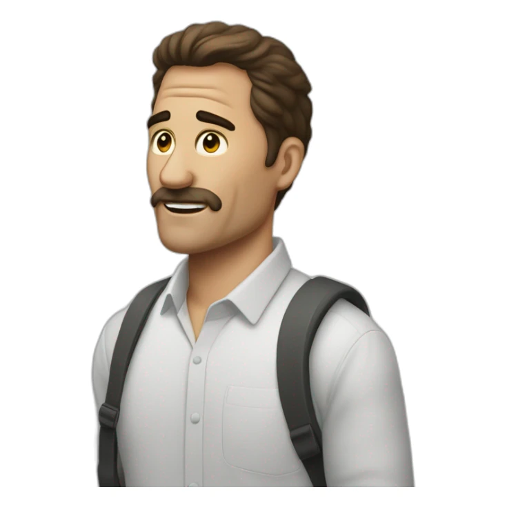 Joaquin Phonex con un móvil  y riéndose sticker