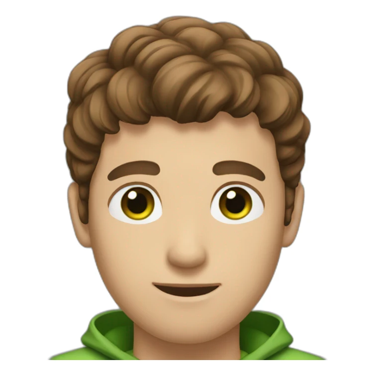 Men with brown hair and green eyes sticker