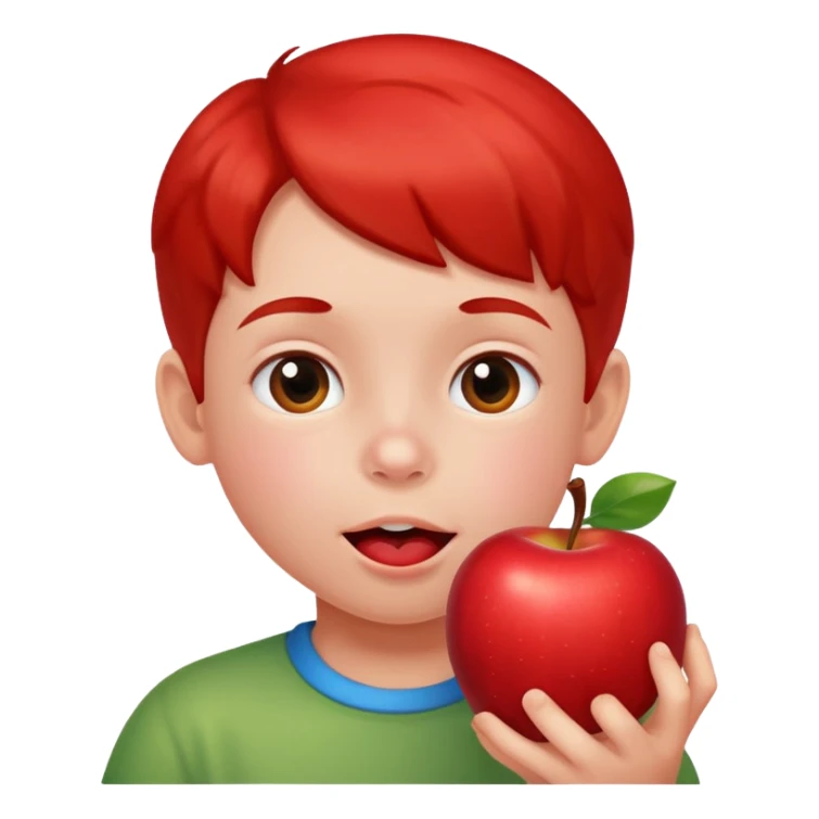 Bambino che mangia la mela sticker