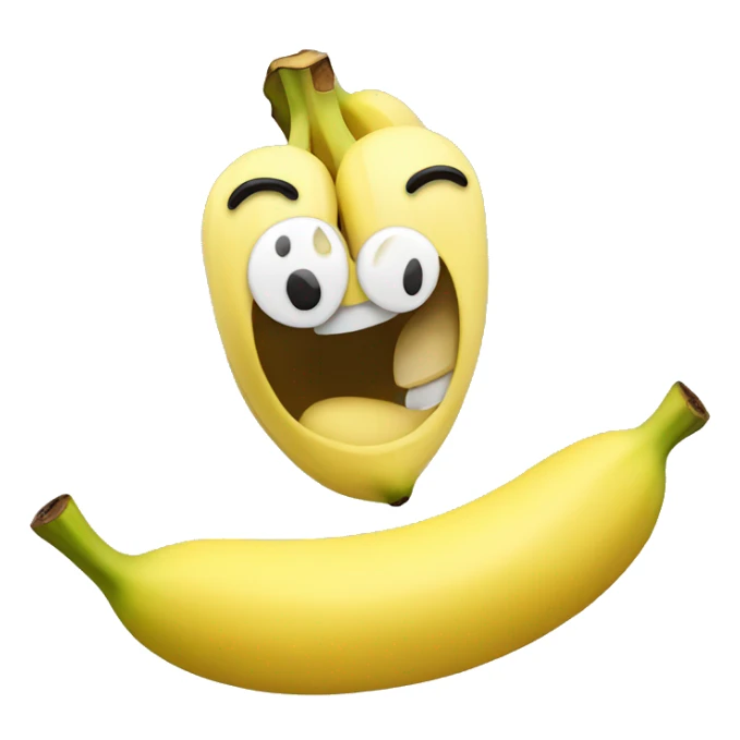 Banana and mouth  sticker
