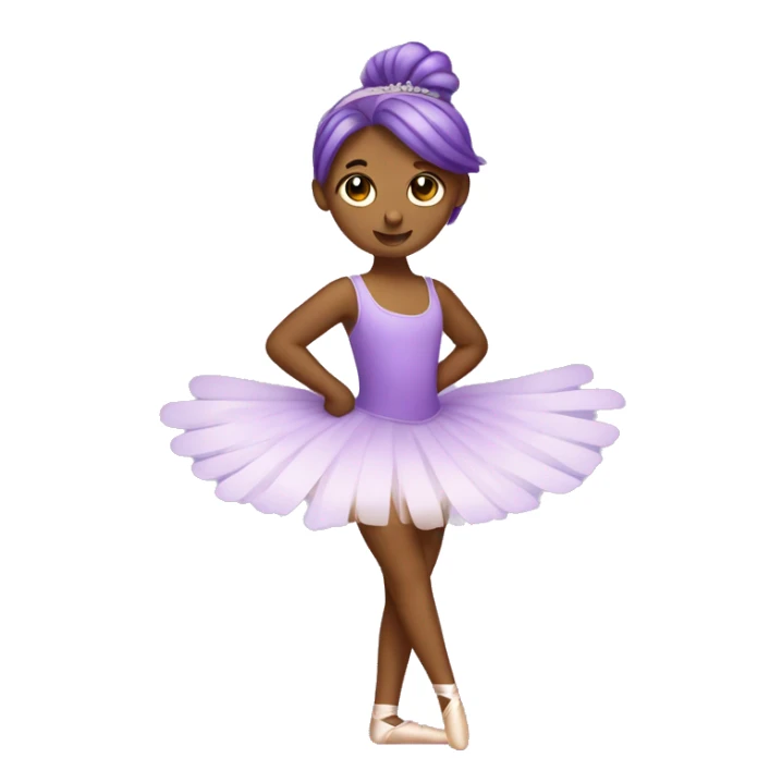 cute ballerina turkey purple  sticker
