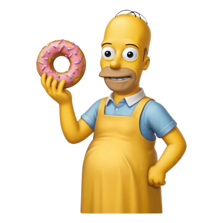 homer Simpson complete yellow with yellow  dress sticker