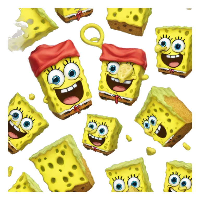SpongeBob with a red hoodie sticker