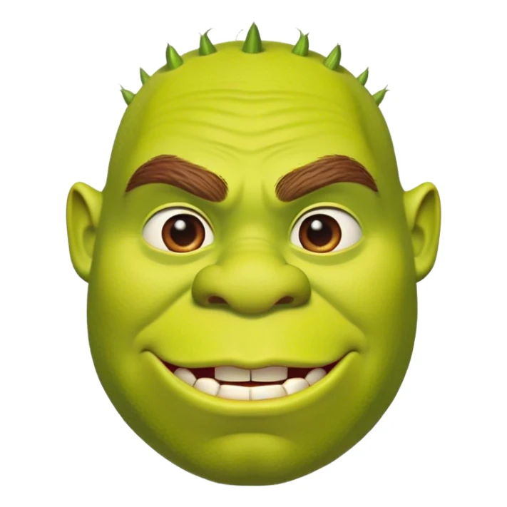 New design Shrek WoW emoji sticker