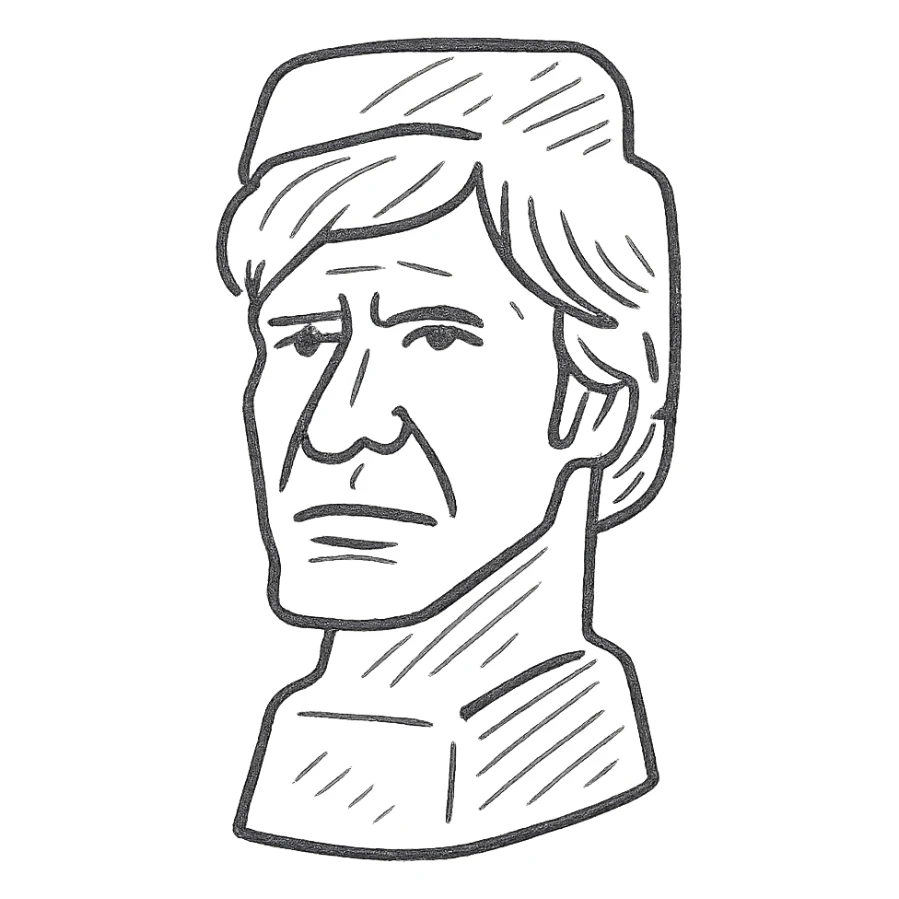 Moai statue with the face of Han Solo sticker