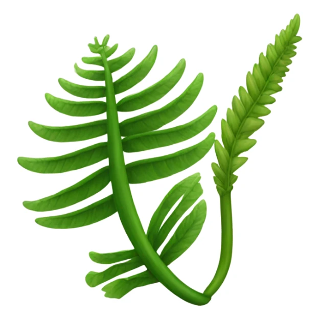 A fern and a crop sickle together sticker