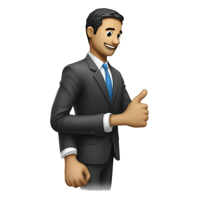 arm in suite cloding deal with arm in shirt sticker