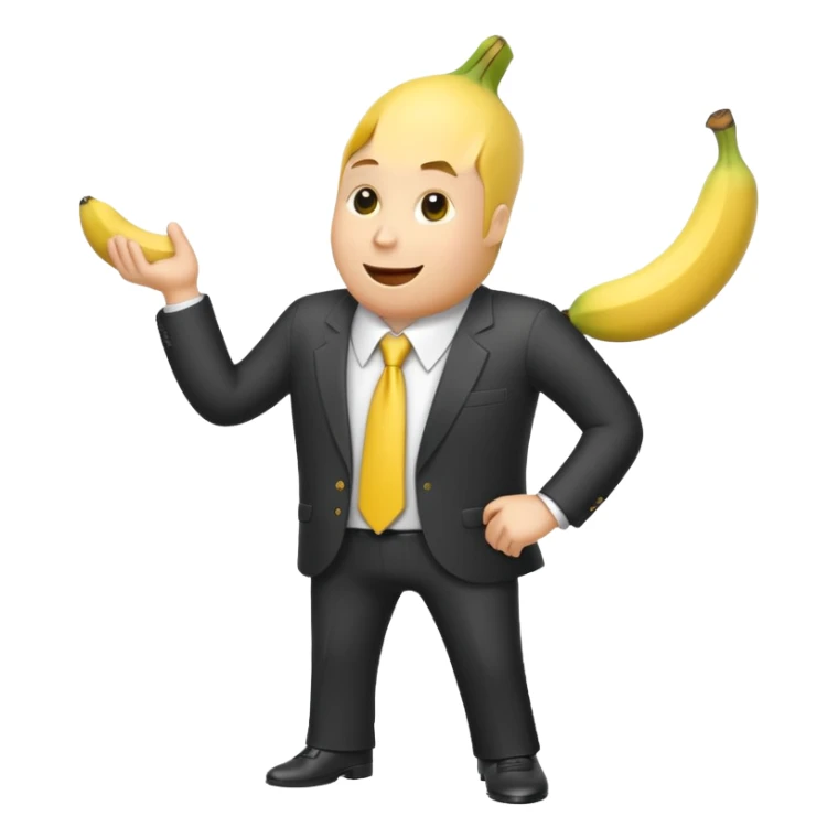 Banana in professional look sticker