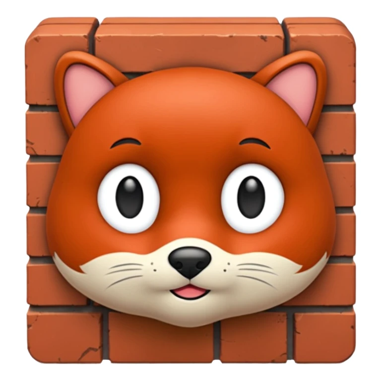 a red brick, but the outside looks like fur sticker