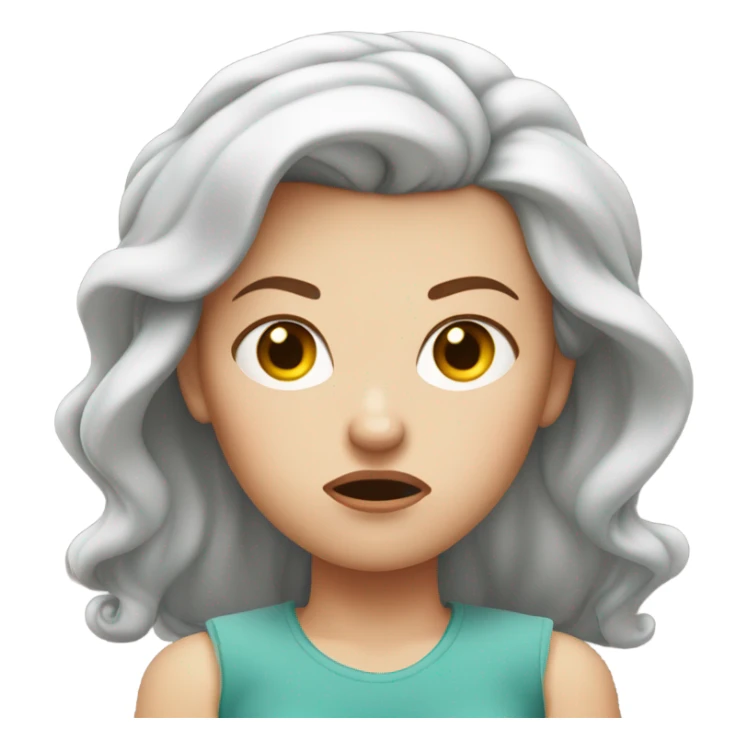 Red hair white girl angry  sticker