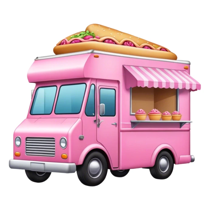 pink food truck sticker