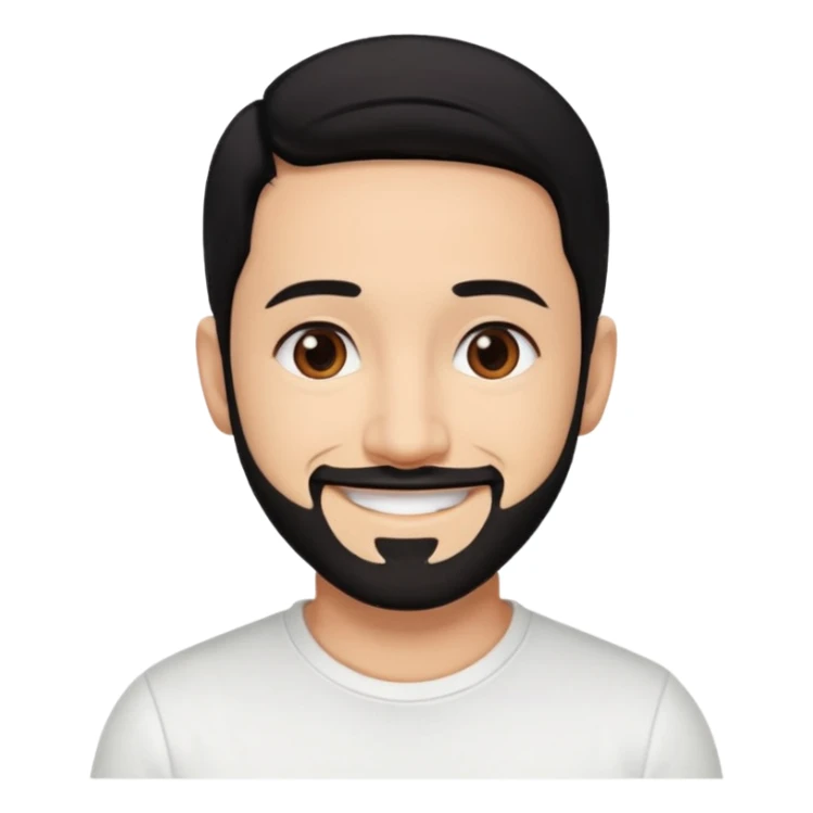 AJ McLean brown eyes, black hair, white shirt sticker