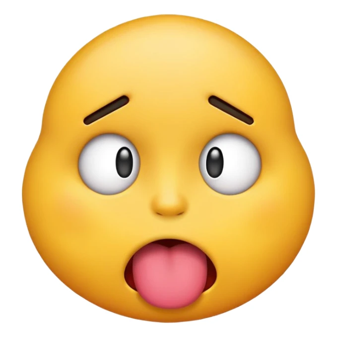 make me emoji like this ":P" but bored, tired sticker