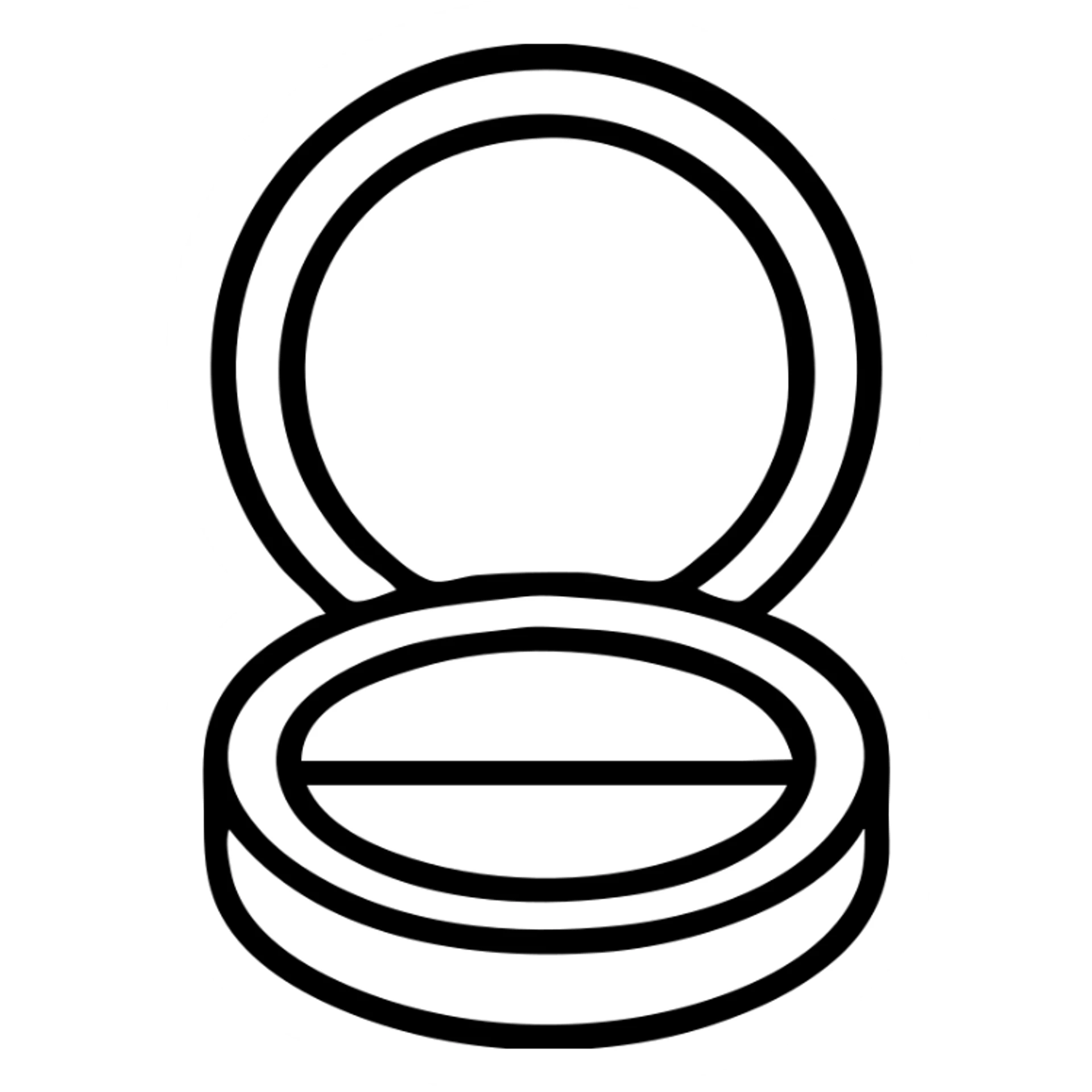 compact powder, minimal style sticker