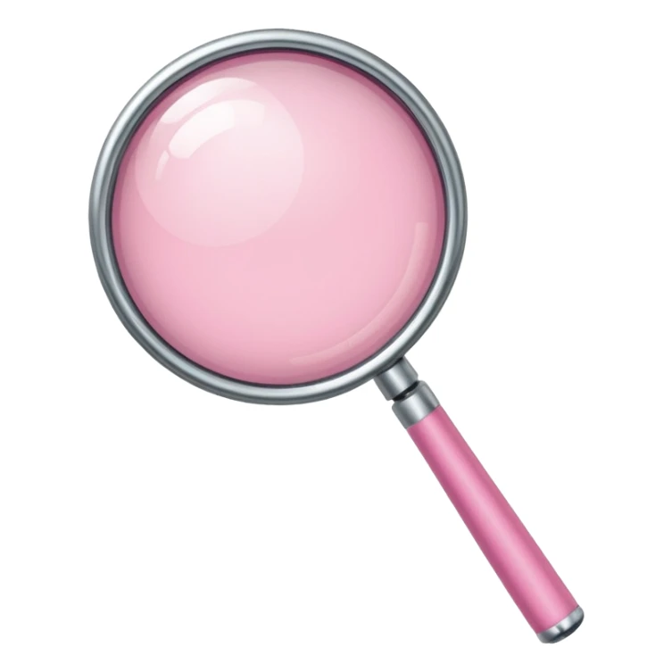 mix light pink dark pink and white girly internet with a magnifying glass sticker