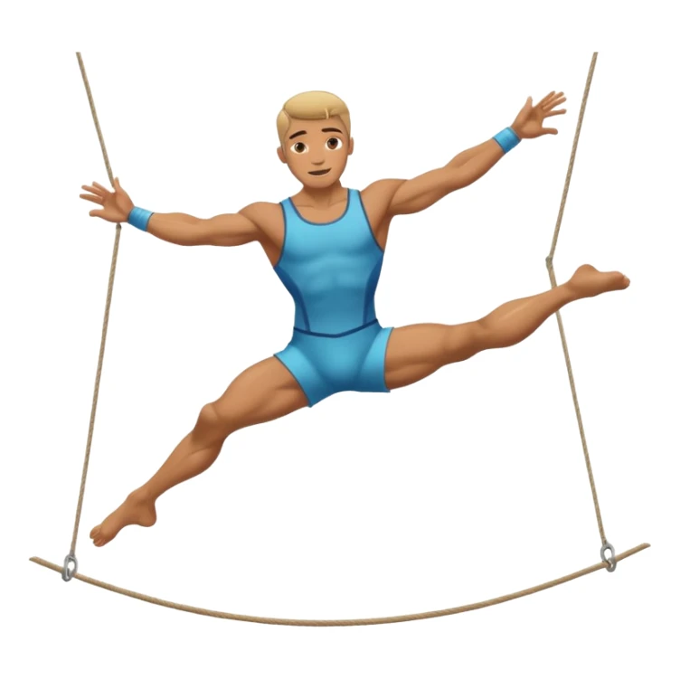 Acrobat – Slim performer mid-flip or balancing on rope sticker
