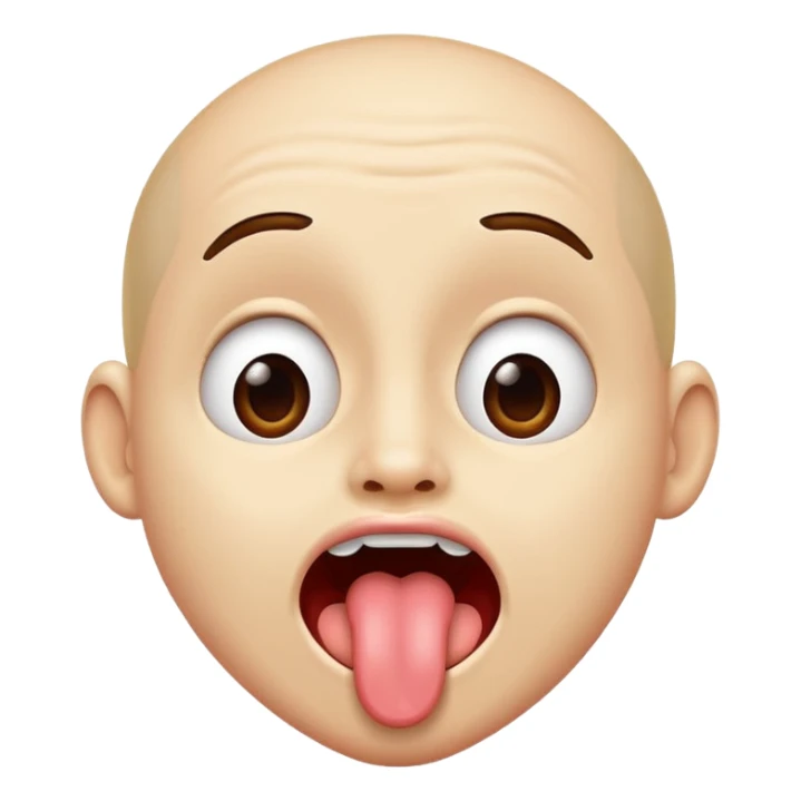 person sticking out tongue and shaking it  sticker