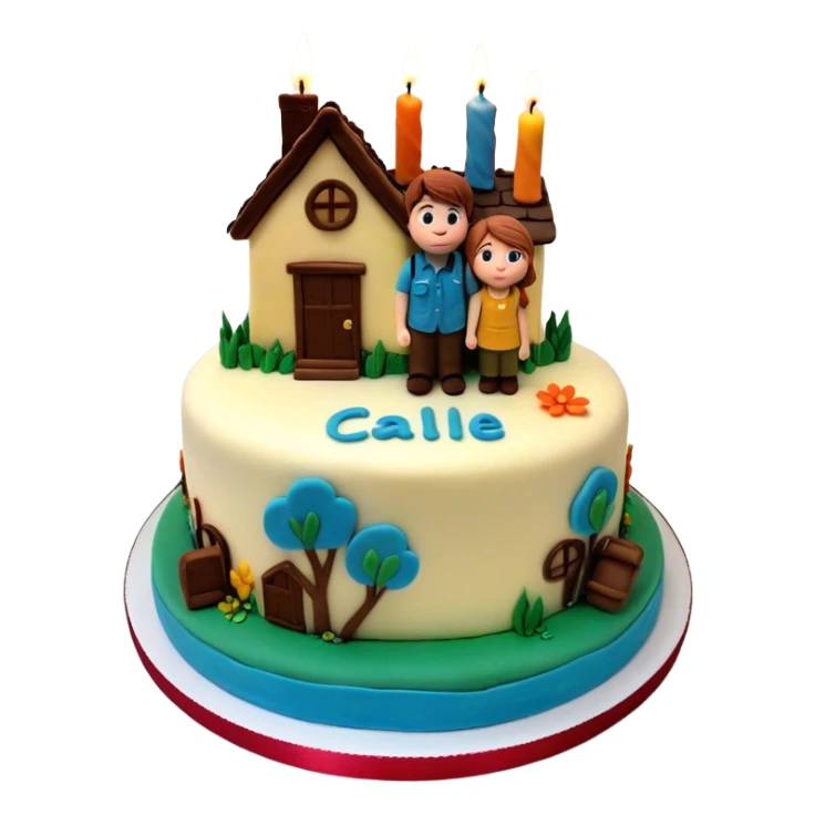 Up movie house cake for 20 birthday  sticker