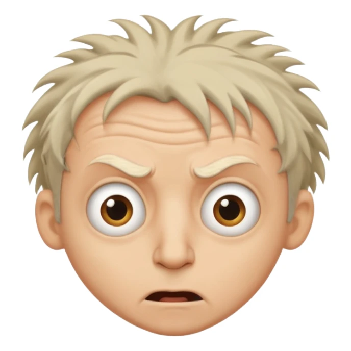 homme sans cheveaux et un fou sticker