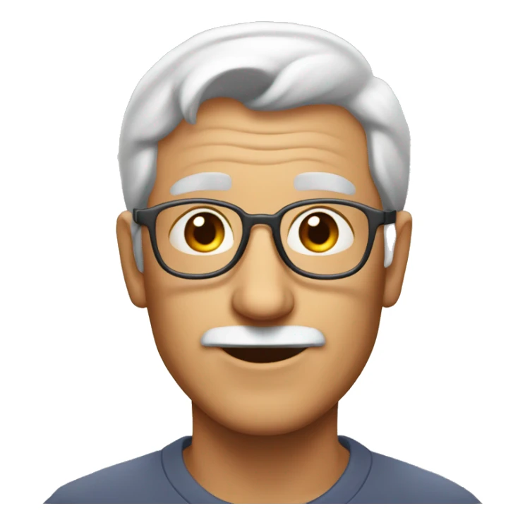 grandpa no glasses and grey har sticker