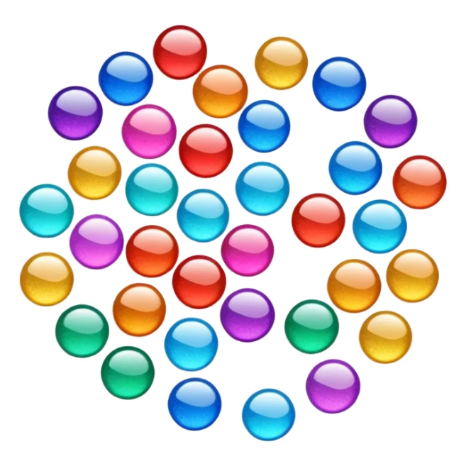  scattered glitter, sparkling and shining in multiple colors. Rounded, glossy, smooth, soft shadows, white background.
 sticker