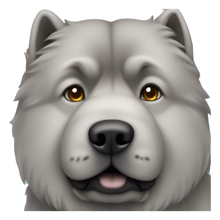 Gray chow chow with blue gray eyes sticker