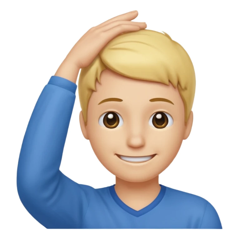 smiley putting hand on front of forehead sticker