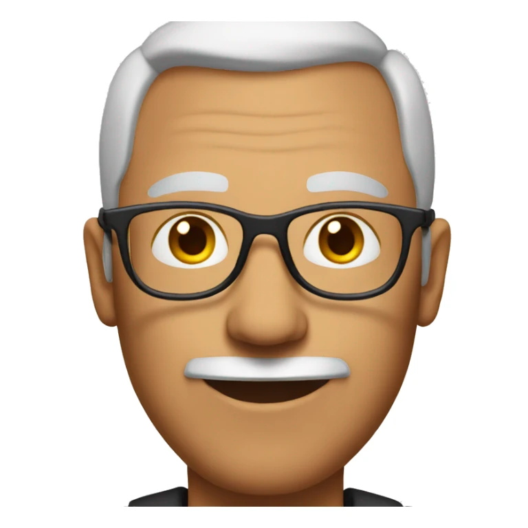 Man with glasses, in his 50's, clean shaved sticker