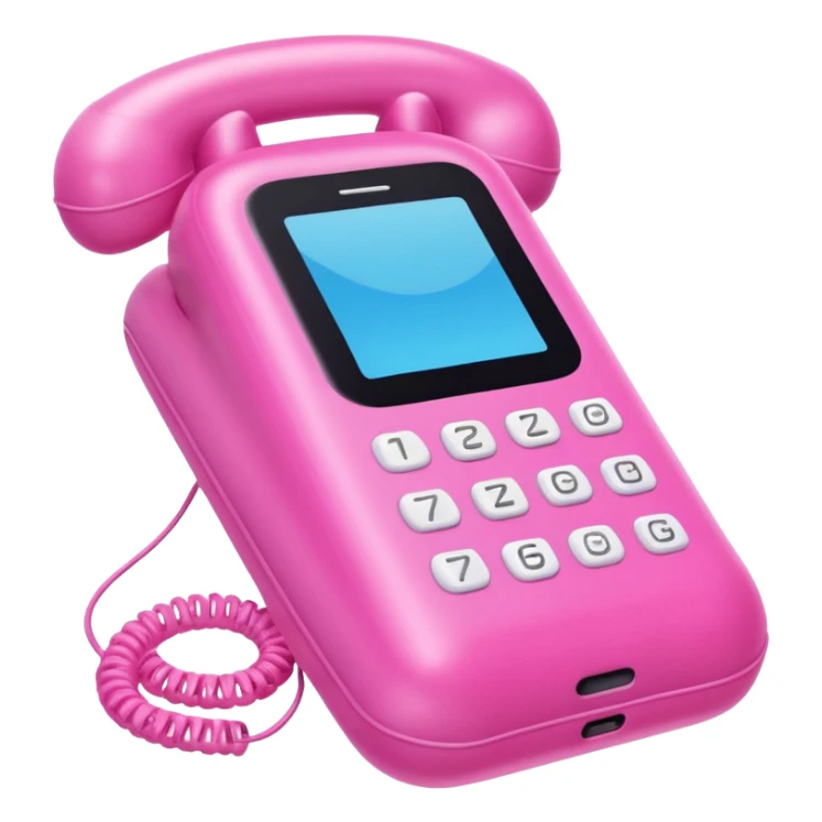 KAWAII pink INFLATABLE phone SCULPTURE  sticker
