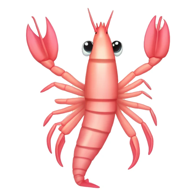 Shrimp from Shark Tail with a pink bow coquette  sticker