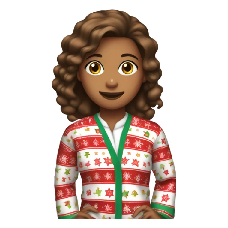 Jewish girl in holiday PJs sticker