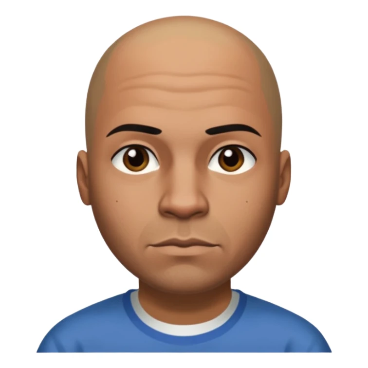 CJ From the game GTA SAN ANDRES Bald, straight jaw and slightly thick eyebrows sticker