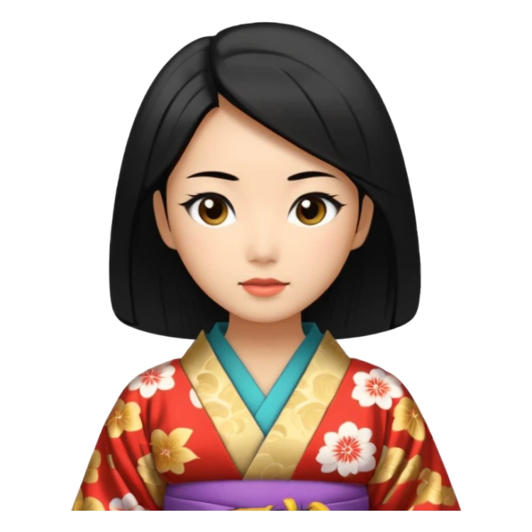 japaneses old culture woman sticker