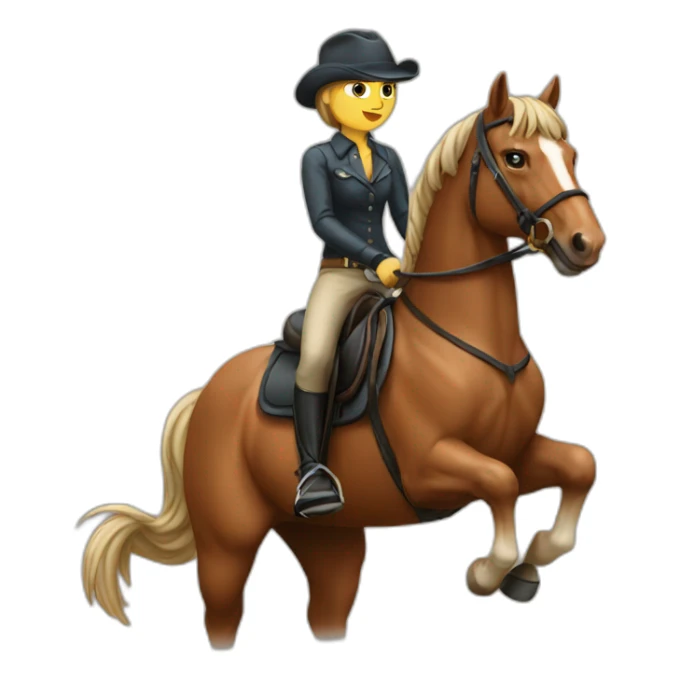 horse riding a horse sticker