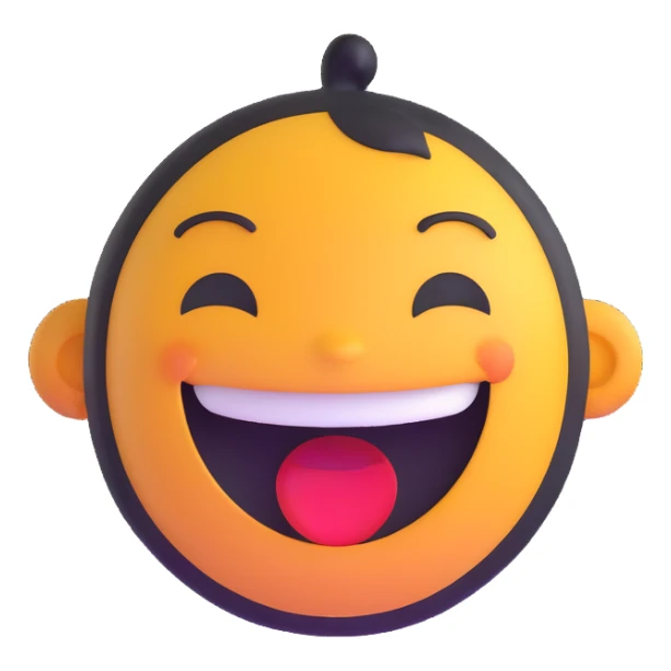 cheerful expression sticker