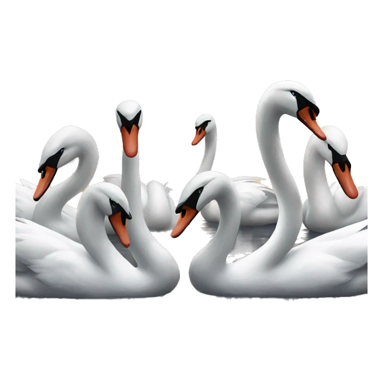 a group of swans who are client sticker