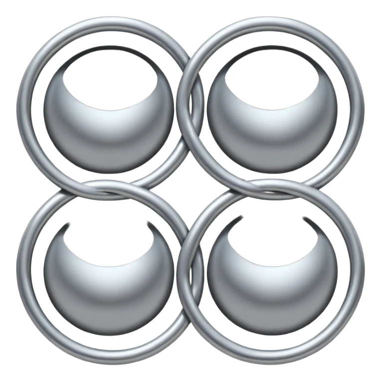 4 circles next to each other conected that looks like audi logo sticker