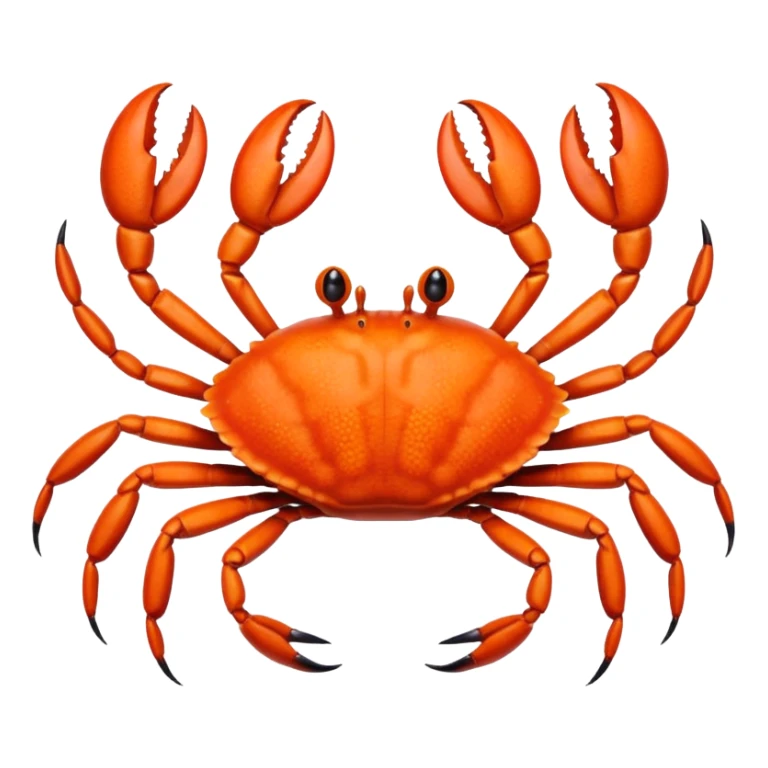 A crab with a total of eight legs sticker