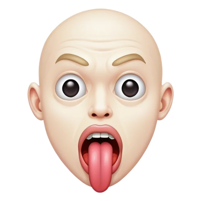 Freaky guy with his tongue out sticker