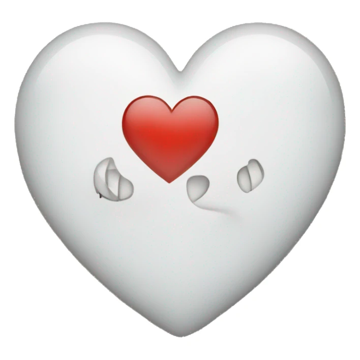 White Heart with i Love you sticker