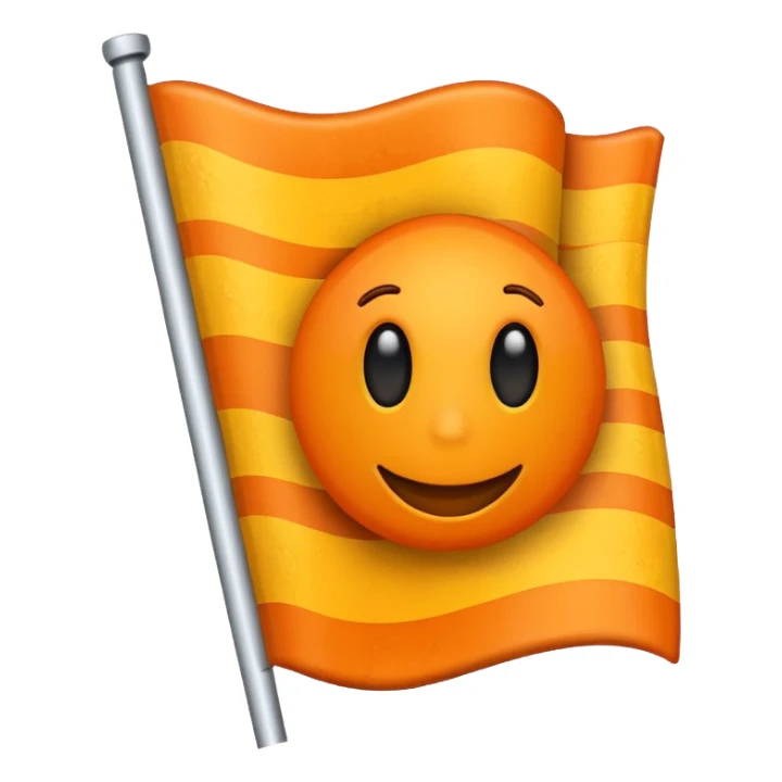 I want a flag  🚩🚩 like this but flag should be orange don't change shape just change color sticker