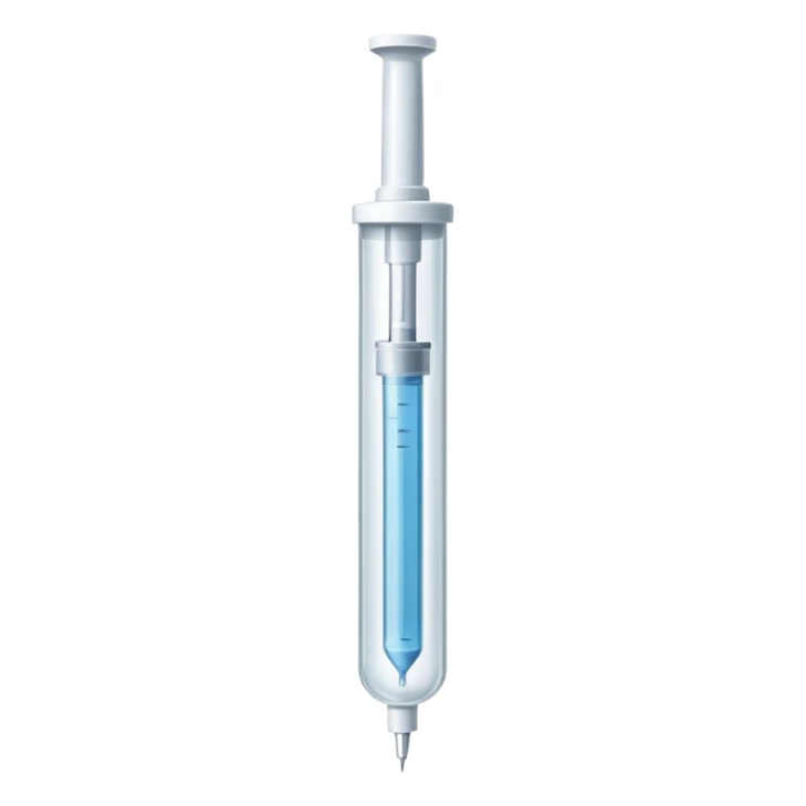 Empty medical syringe with no liquid inside, clear barrel sticker
