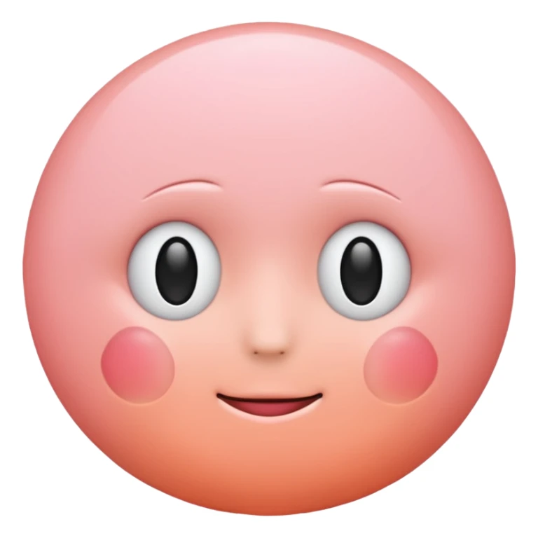Light pink peach emoji with no face sticker