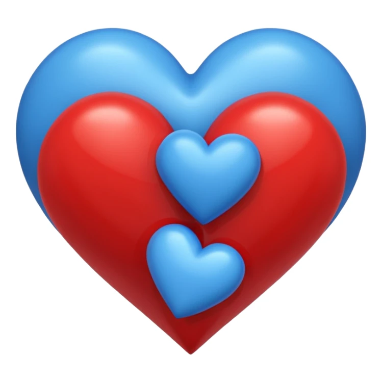 Dos coras azules pero arriba de otro sticker