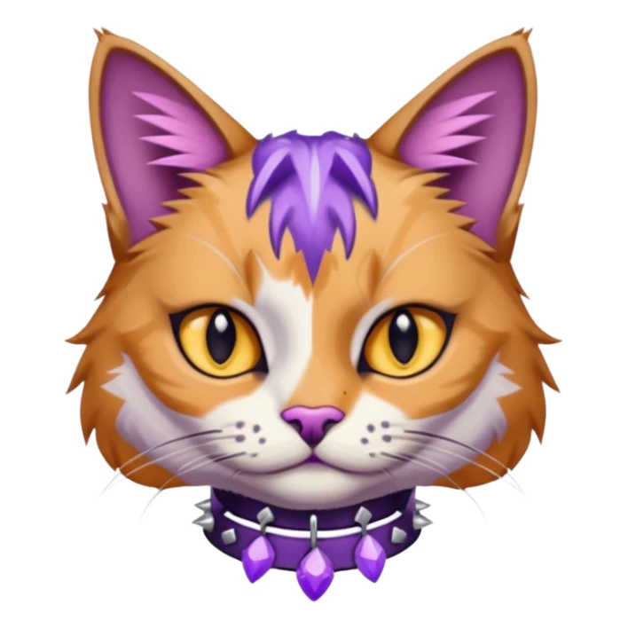 Cailco cat hybrid wildcat collar purple spike a sticker