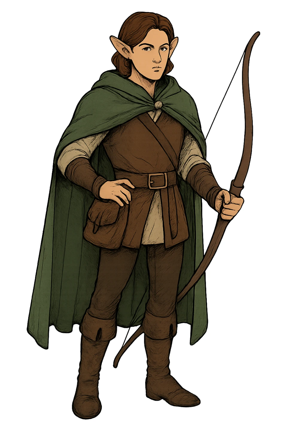 Extract the character from the background, including the clothes and accessories they are wearing, and place on a transparent background. Keep the original style and appearance exactly the same. sticker