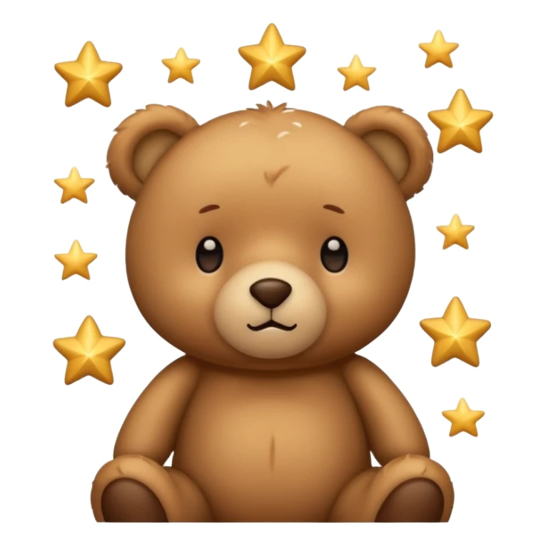 A little teddy bear which seems a bit confused with stars over his head like he just fell  sticker