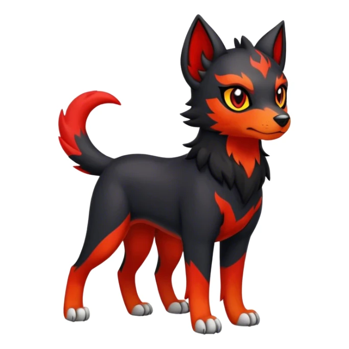 Litten-Houndour-hybrid full body sticker
