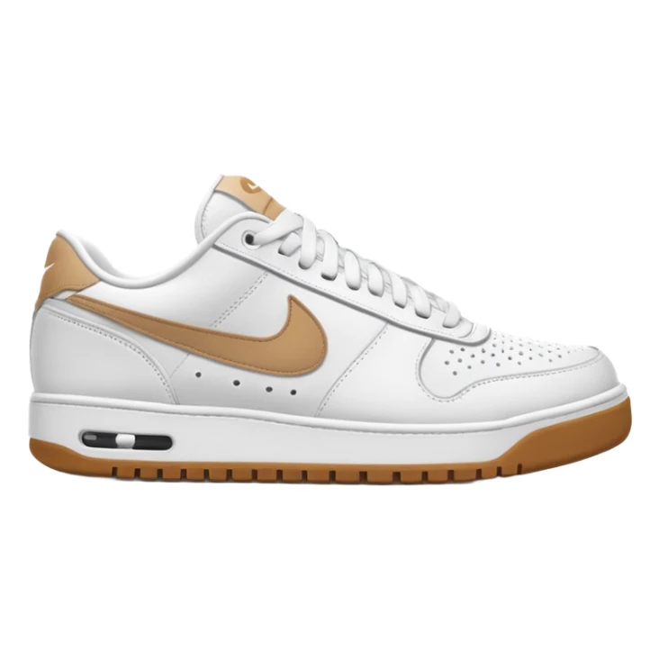 nike white low top tennis shoe runninggum bottom sticker