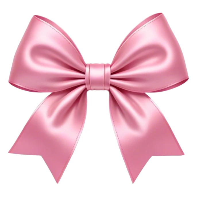 Pink Satin Bow – A delicate pink satin bow with soft shadows and realistic folds. sticker